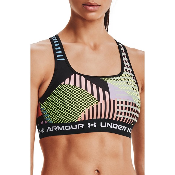 Under Armour Womens Activewear Print Cross Back Sports Bra-X-Small - Picture 1 of 4